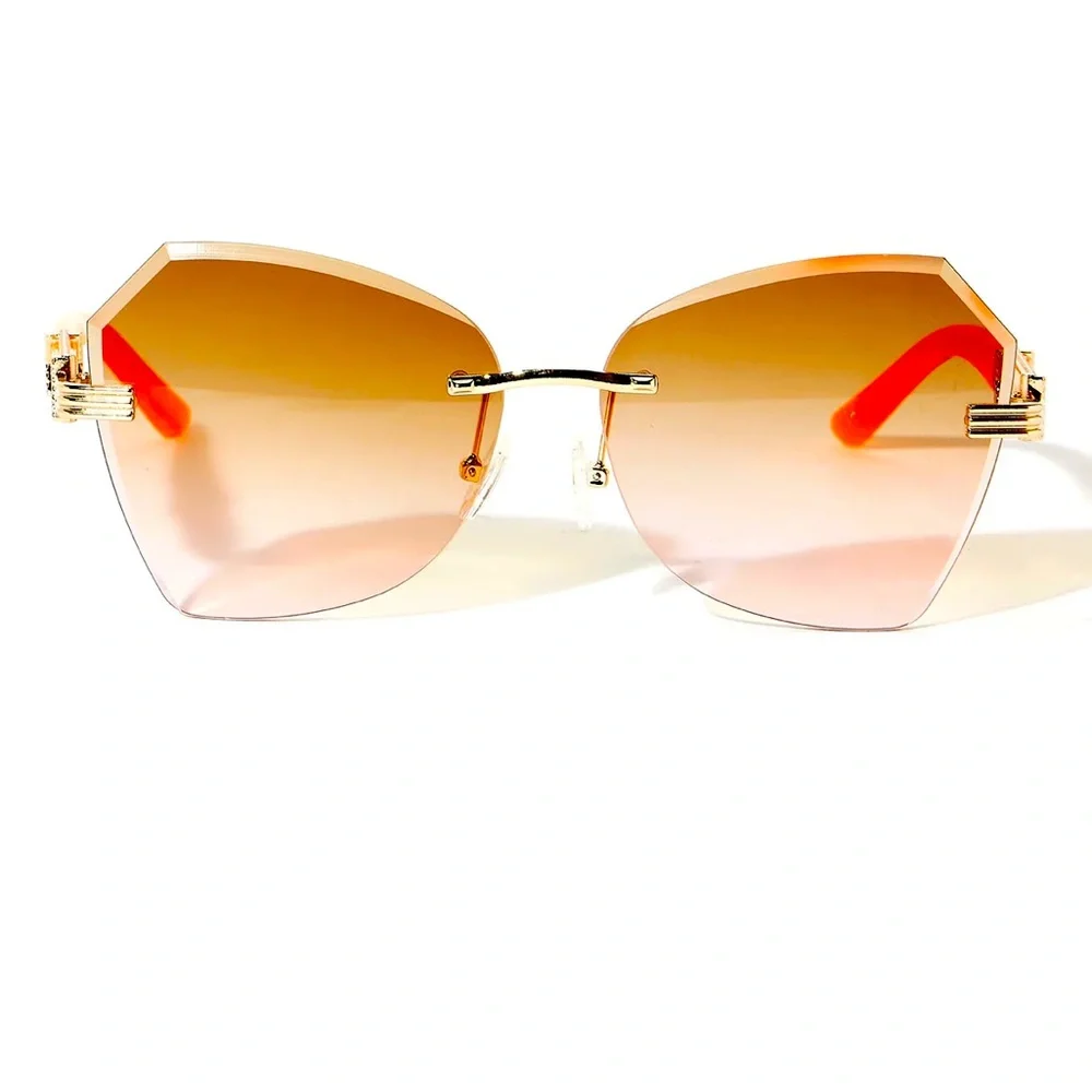 Fashion Nova orange rimless